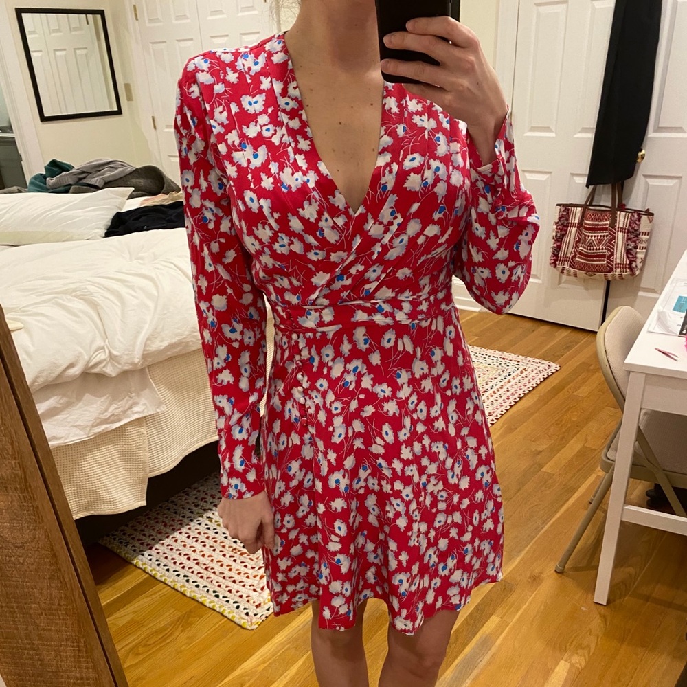Equipment Floral Short Dress
